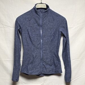 Yogalicious Lux Heathered Blue Athletic Workout Jacket Size Small
